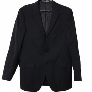 DKNY Black Wool Modern Fit Men’s 2 Button Blazer Sz 38